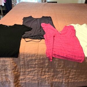 4 Anthropologie Short Sleeve Tops